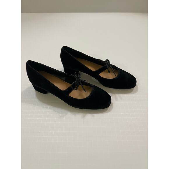 J. Crew Velvet Bow Tie–Heeled Mary Janes - Picture 6 of 8